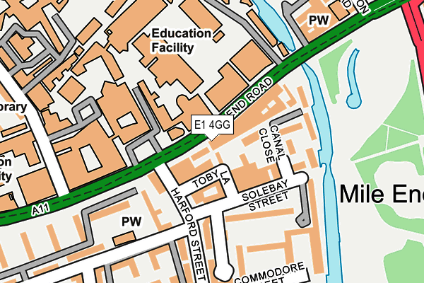 E1 4GG map - OS OpenMap – Local (Ordnance Survey)