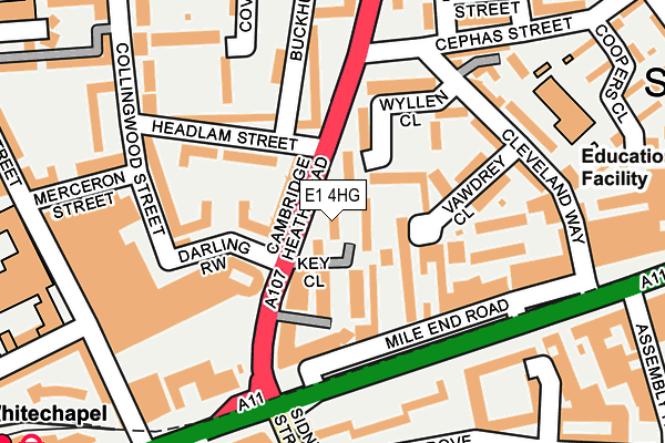 E1 4HG map - OS OpenMap – Local (Ordnance Survey)