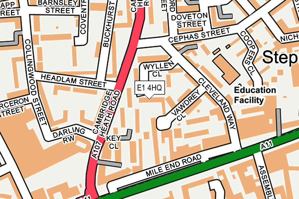 E1 4HQ map - OS OpenMap – Local (Ordnance Survey)