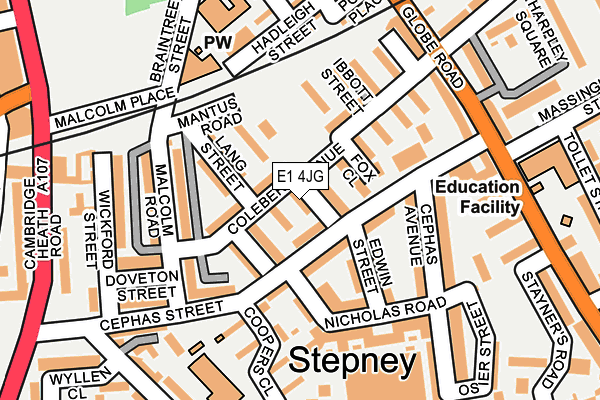 E1 4JG map - OS OpenMap – Local (Ordnance Survey)