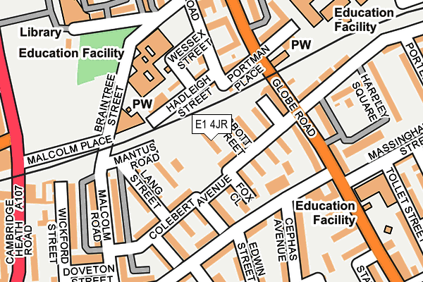 E1 4JR map - OS OpenMap – Local (Ordnance Survey)