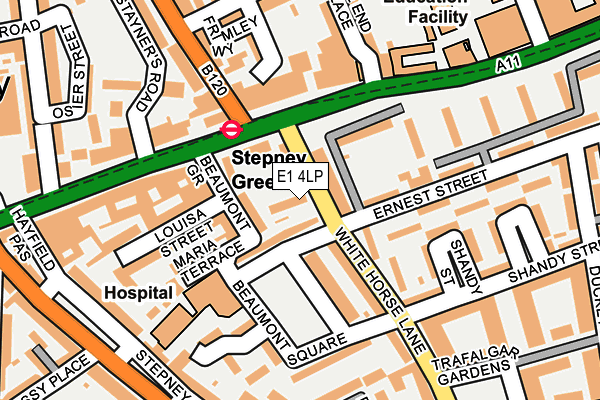 E1 4LP map - OS OpenMap – Local (Ordnance Survey)