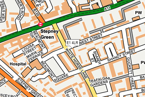 E1 4LR map - OS OpenMap – Local (Ordnance Survey)