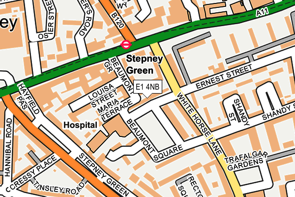 E1 4NB map - OS OpenMap – Local (Ordnance Survey)