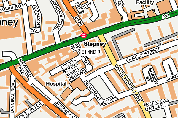 E1 4ND map - OS OpenMap – Local (Ordnance Survey)