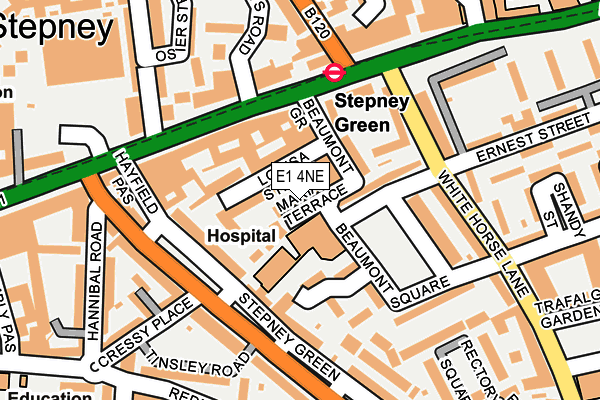 E1 4NE map - OS OpenMap – Local (Ordnance Survey)