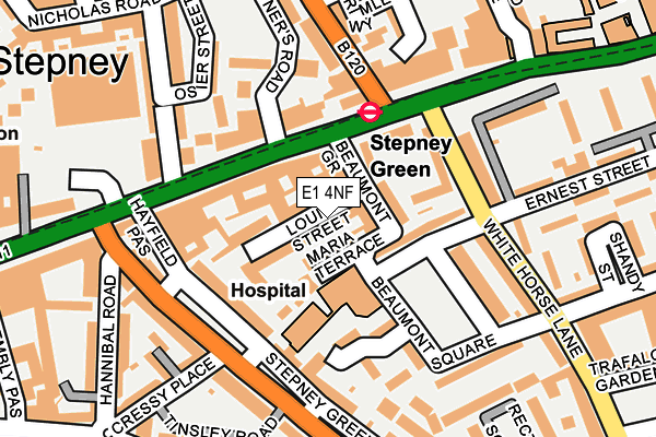 E1 4NF map - OS OpenMap – Local (Ordnance Survey)