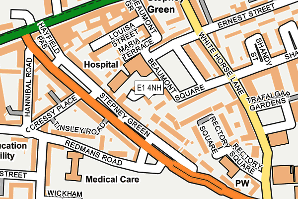 E1 4NH map - OS OpenMap – Local (Ordnance Survey)