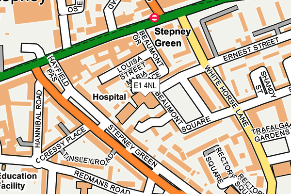 E1 4NL map - OS OpenMap – Local (Ordnance Survey)