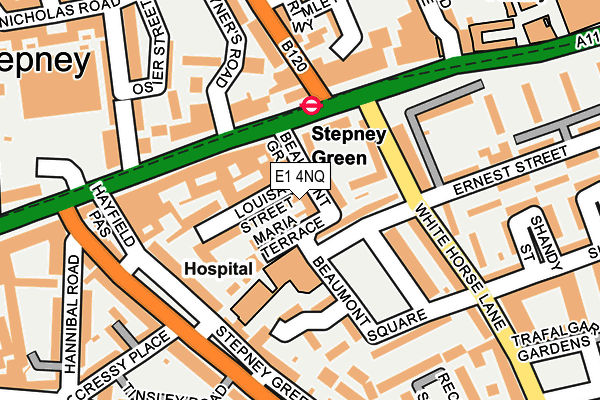 E1 4NQ map - OS OpenMap – Local (Ordnance Survey)