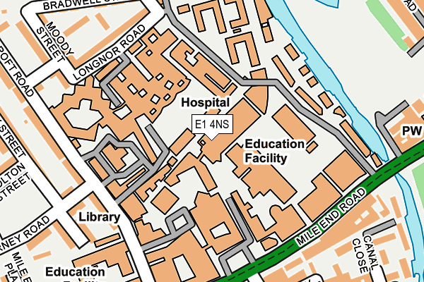 E1 4NS map - OS OpenMap – Local (Ordnance Survey)