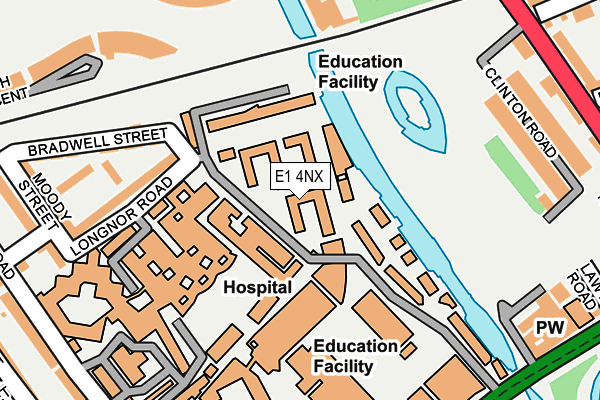 E1 4NX map - OS OpenMap – Local (Ordnance Survey)