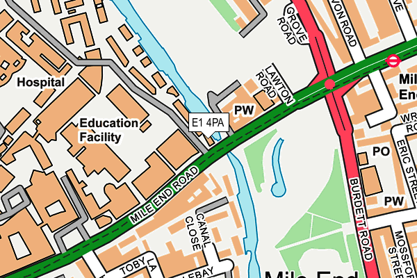 E1 4PA map - OS OpenMap – Local (Ordnance Survey)