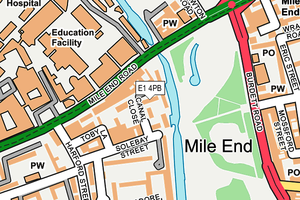 E1 4PB map - OS OpenMap – Local (Ordnance Survey)