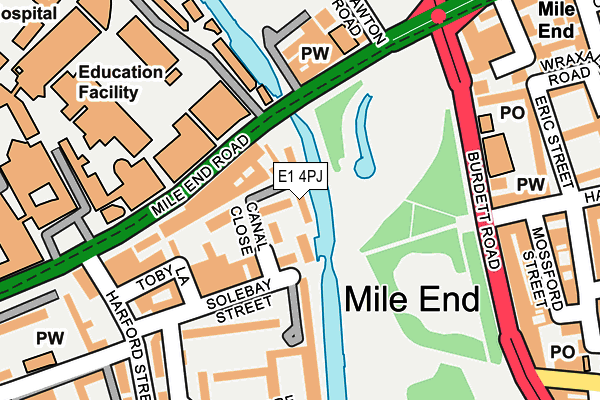 E1 4PJ map - OS OpenMap – Local (Ordnance Survey)