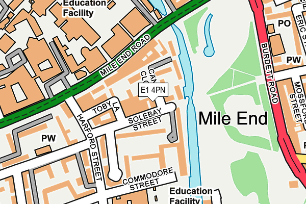 E1 4PN map - OS OpenMap – Local (Ordnance Survey)
