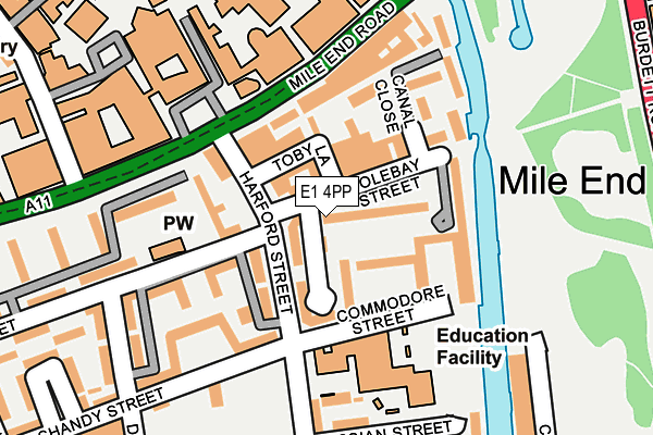 E1 4PP map - OS OpenMap – Local (Ordnance Survey)