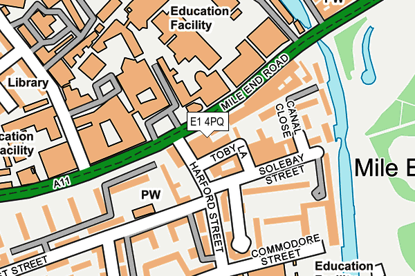 E1 4PQ map - OS OpenMap – Local (Ordnance Survey)