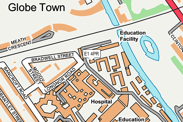 E1 4PR map - OS OpenMap – Local (Ordnance Survey)