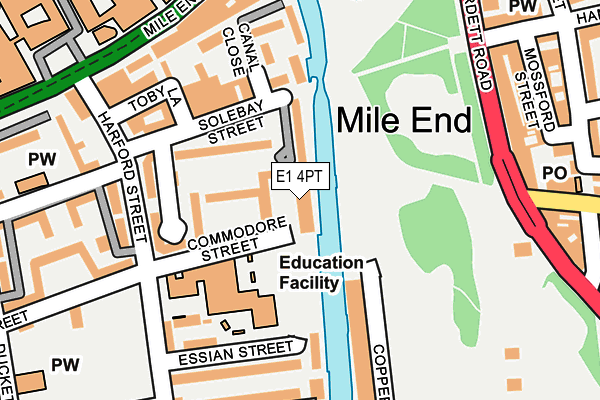 E1 4PT map - OS OpenMap – Local (Ordnance Survey)