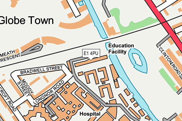 E1 4PU map - OS OpenMap – Local (Ordnance Survey)