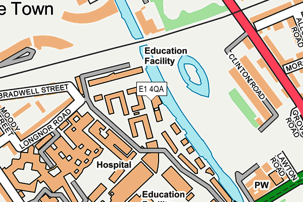 E1 4QA map - OS OpenMap – Local (Ordnance Survey)