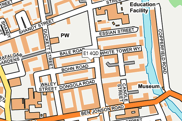 E1 4QD map - OS OpenMap – Local (Ordnance Survey)