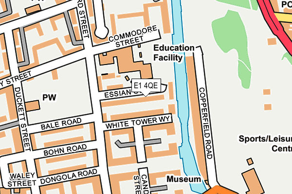 E1 4QE map - OS OpenMap – Local (Ordnance Survey)