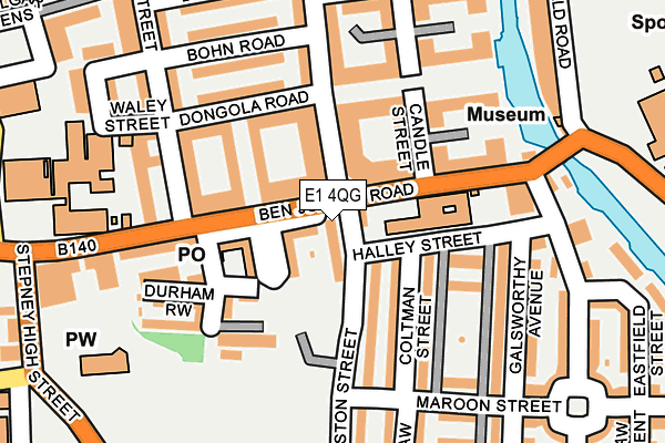 E1 4QG map - OS OpenMap – Local (Ordnance Survey)