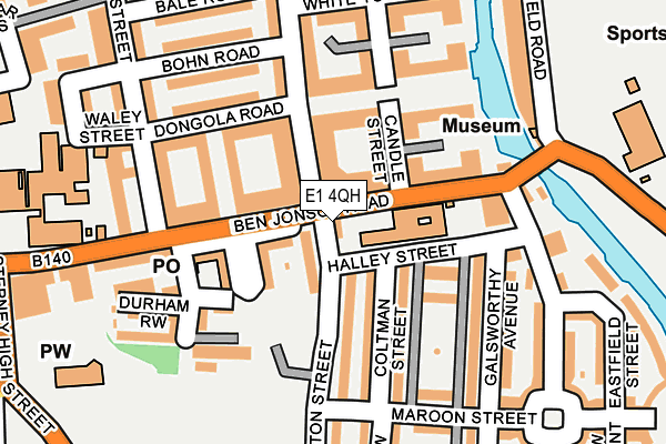 E1 4QH map - OS OpenMap – Local (Ordnance Survey)