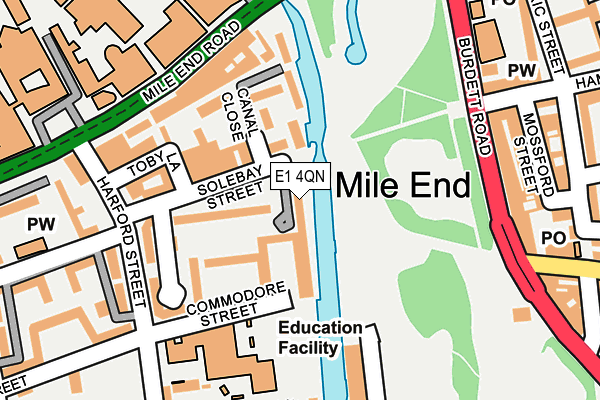 E1 4QN map - OS OpenMap – Local (Ordnance Survey)