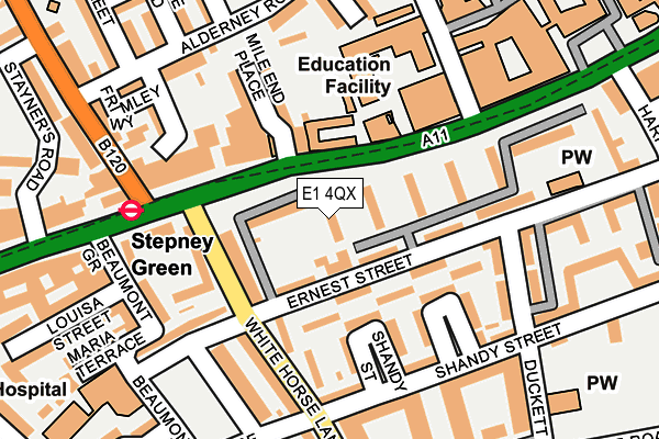E1 4QX map - OS OpenMap – Local (Ordnance Survey)