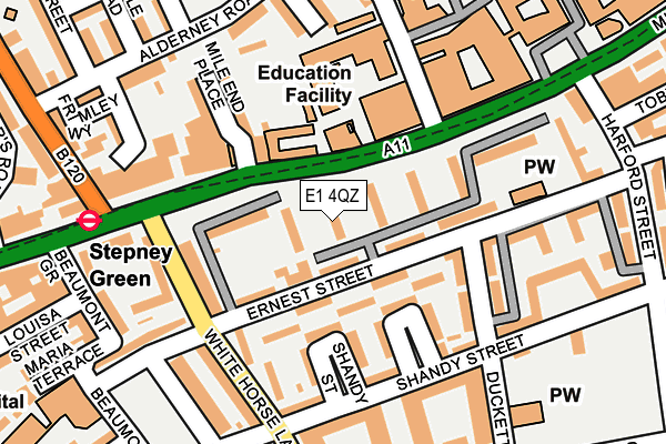 E1 4QZ map - OS OpenMap – Local (Ordnance Survey)