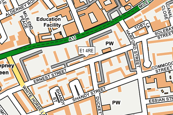 E1 4RE map - OS OpenMap – Local (Ordnance Survey)