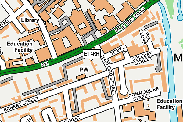 E1 4RH map - OS OpenMap – Local (Ordnance Survey)