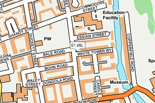 E1 4RL map - OS OpenMap – Local (Ordnance Survey)