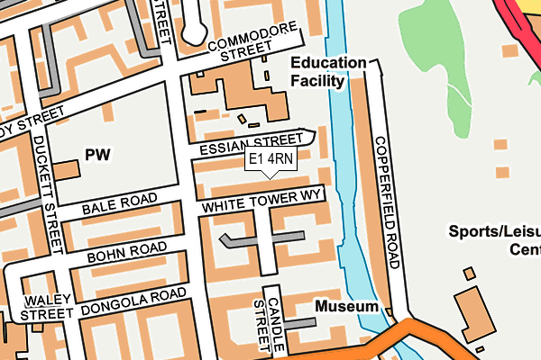 E1 4RN map - OS OpenMap – Local (Ordnance Survey)