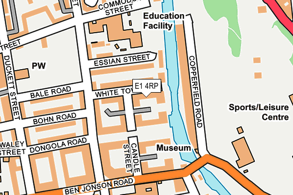 E1 4RP map - OS OpenMap – Local (Ordnance Survey)