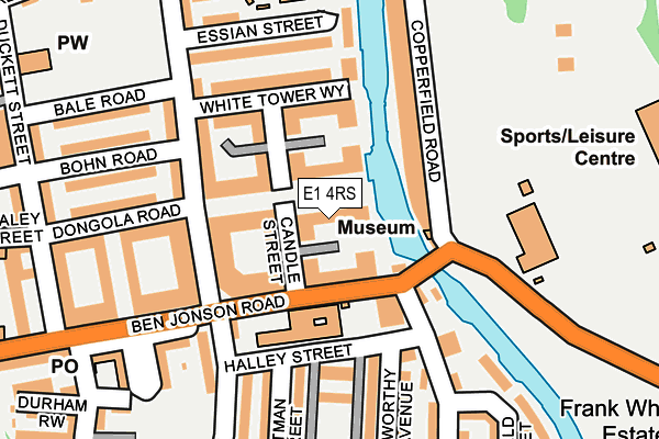 E1 4RS map - OS OpenMap – Local (Ordnance Survey)