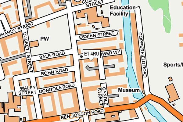 E1 4RU map - OS OpenMap – Local (Ordnance Survey)