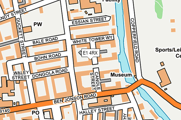 E1 4RX map - OS OpenMap – Local (Ordnance Survey)