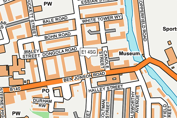 E1 4SG map - OS OpenMap – Local (Ordnance Survey)