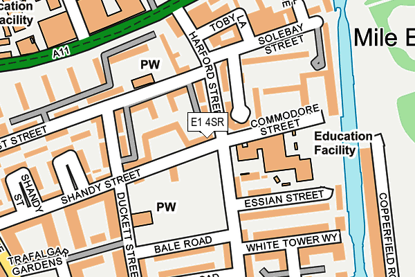 E1 4SR map - OS OpenMap – Local (Ordnance Survey)