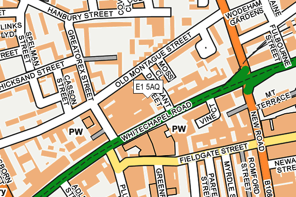 E1 5AQ map - OS OpenMap – Local (Ordnance Survey)