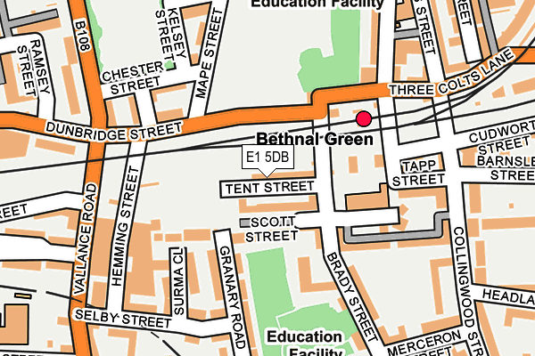 E1 5DB map - OS OpenMap – Local (Ordnance Survey)