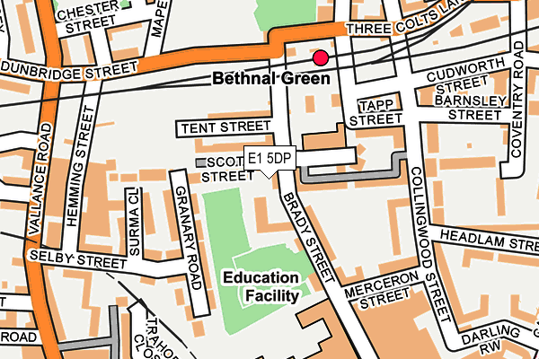 E1 5DP map - OS OpenMap – Local (Ordnance Survey)