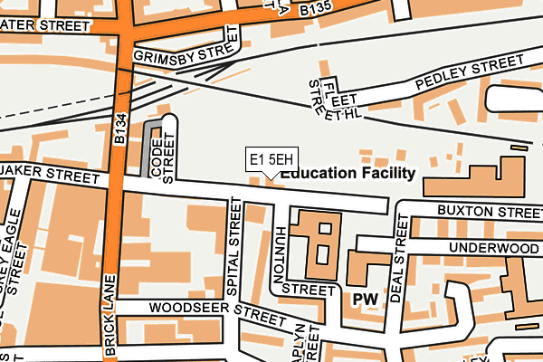 E1 5EH map - OS OpenMap – Local (Ordnance Survey)