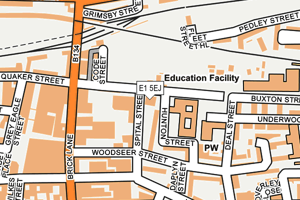 E1 5EJ map - OS OpenMap – Local (Ordnance Survey)