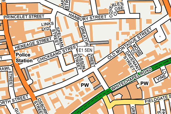 E1 5EN map - OS OpenMap – Local (Ordnance Survey)