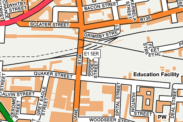 E1 5ER map - OS OpenMap – Local (Ordnance Survey)